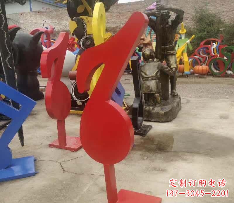 山东不锈钢音符雕塑悠扬的音乐美学