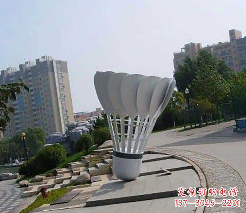山东不锈钢羽毛球雕塑装点美丽的羽毛球世界