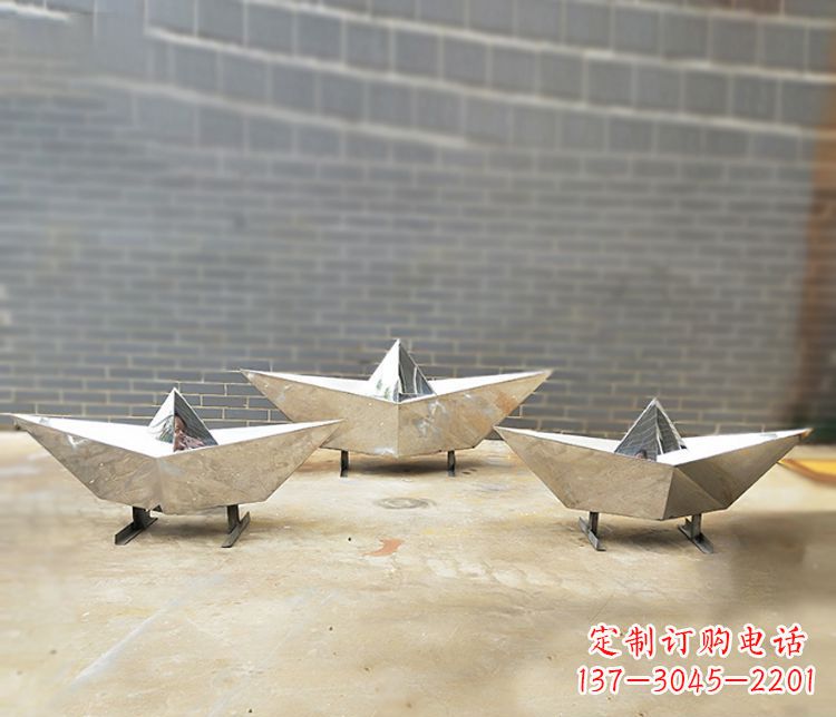 山东不锈钢元宝雕塑精致的艺术品