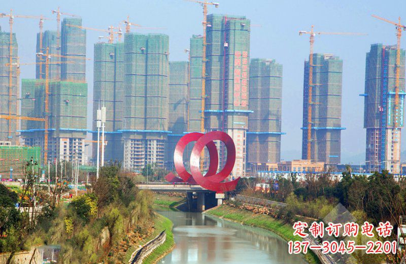 山东精美不锈钢圆环雕塑