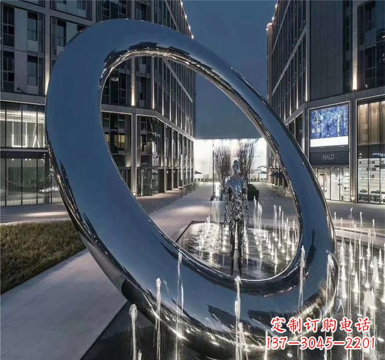 山东圆环景观雕塑令人惊叹的视觉奇观