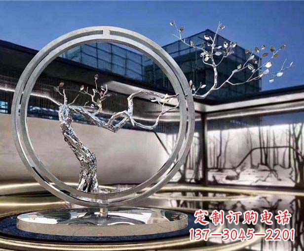 山东不锈钢圆环景观雕塑给城市带来活力与美感