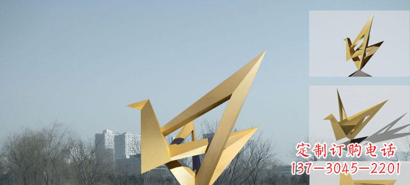山东不锈钢仙鹤雕塑灵动的艺术符号