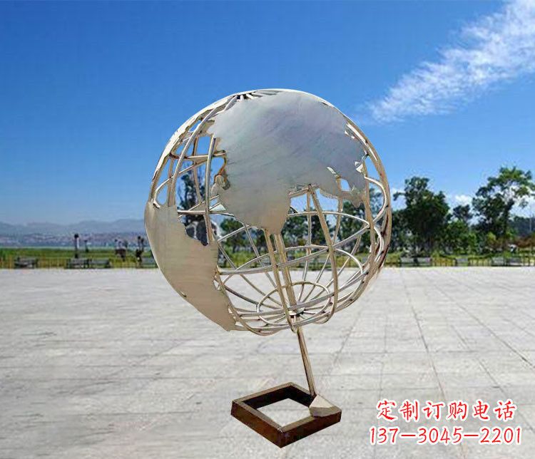 山东神奇的不锈钢地球仪雕塑