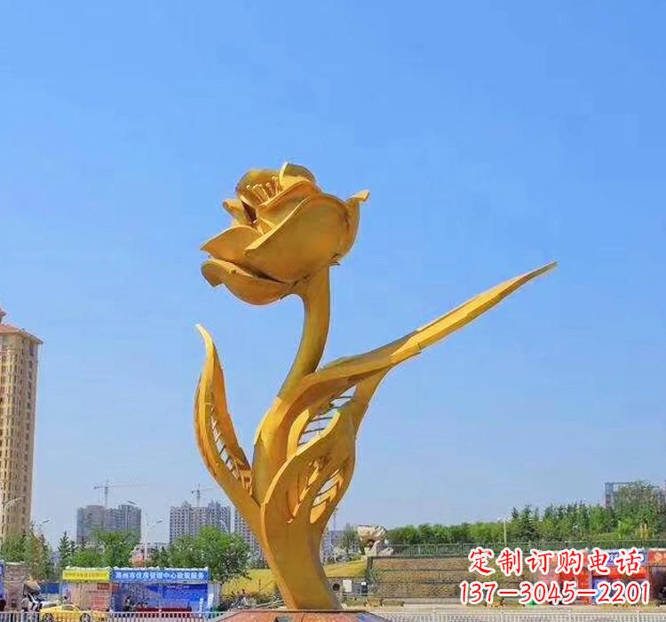 山东不锈钢紫荆花雕塑2
