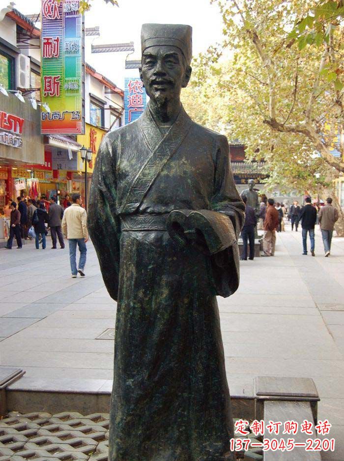 山东李时珍铜雕传承中华文化的经典作品