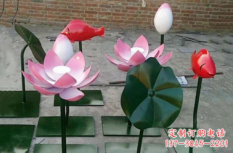 山东彩色不锈钢鲤鱼雕塑传承古典文化的艺术之作