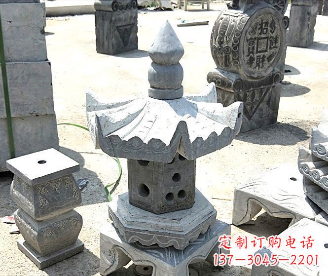 山东美丽的草坪大理石雕塑石灯