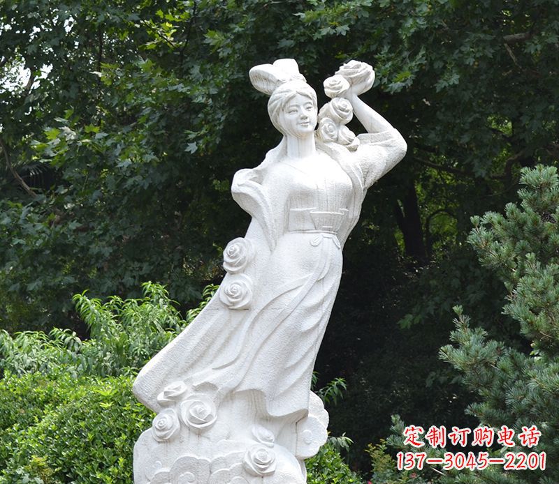山东嫦娥奔月景观石雕