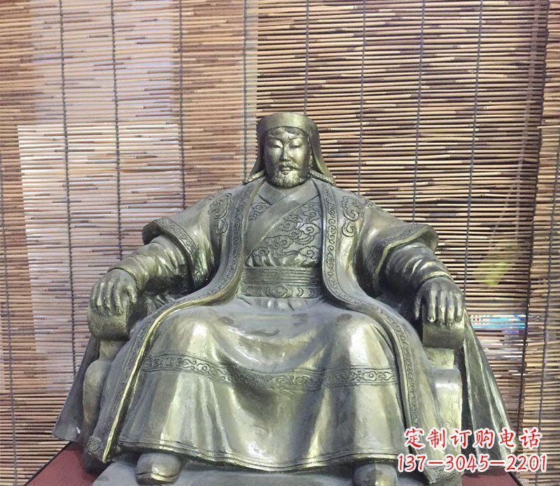 山东成吉思汗古代名人铜雕