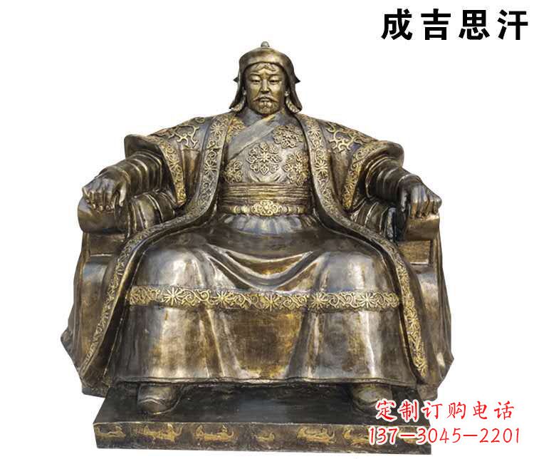 山东成吉思汗英雄的雕像