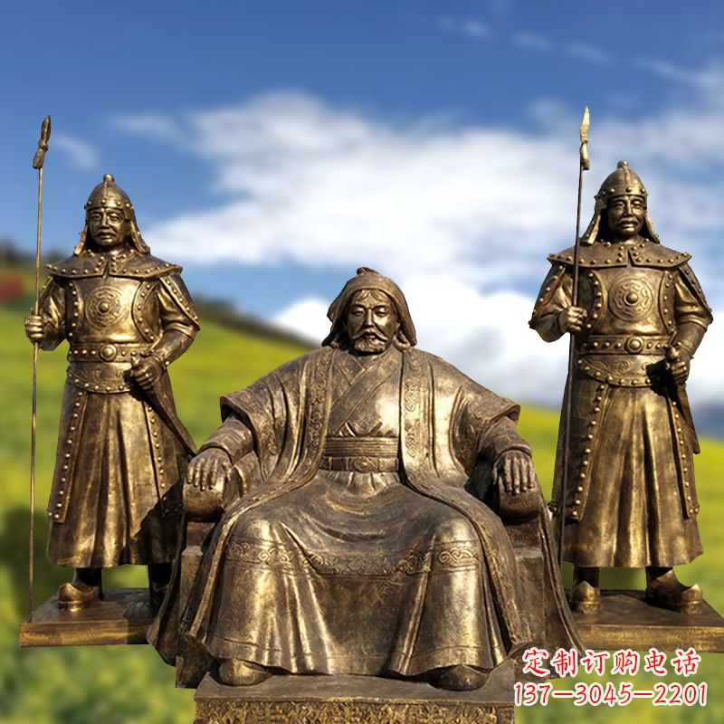 山东成吉思汗一座永恒的纪念雕塑