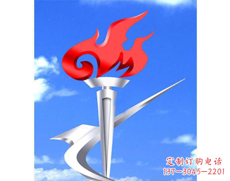 山东城市不锈钢抽象火炬雕塑