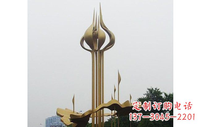 山东莲花雕塑缔造城市精神之家