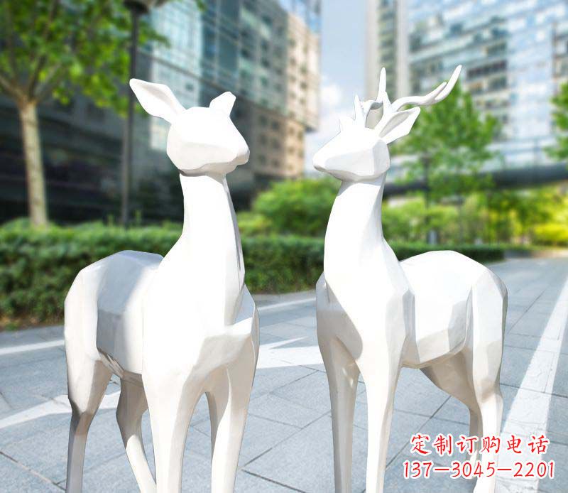 山东城市不锈钢块面动物鹿