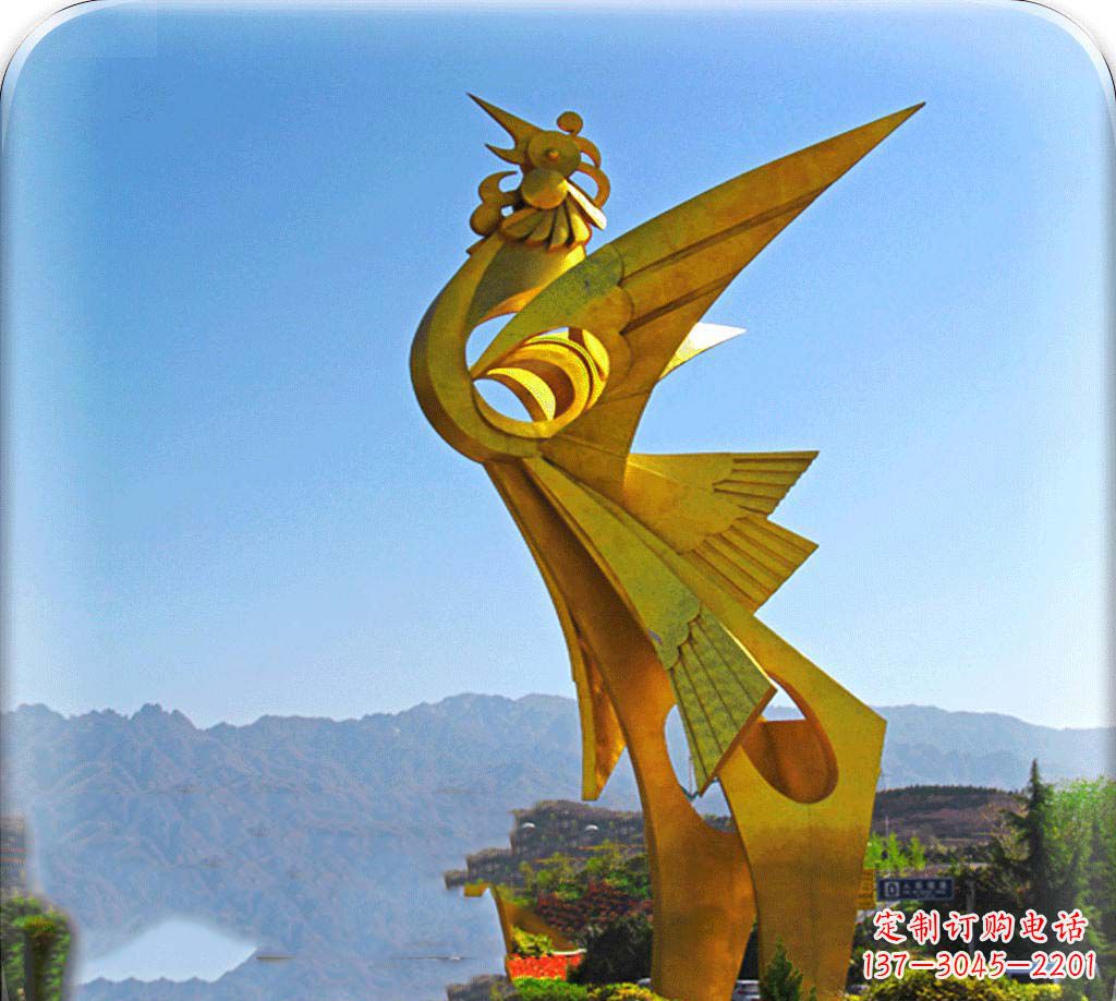 山东城市美化之翅——凤凰景观雕塑