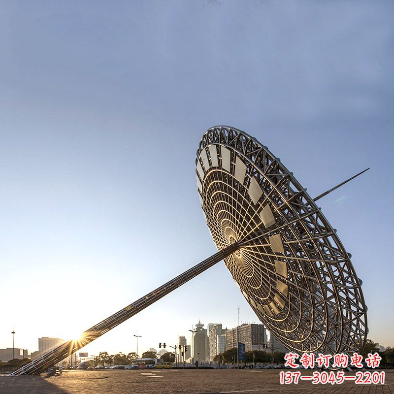 山东引领城市风采的大型不锈钢创意日晷雕塑