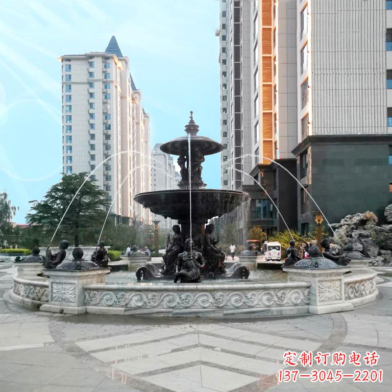 山东城市广场欧式水景喷泉雕塑的魅力