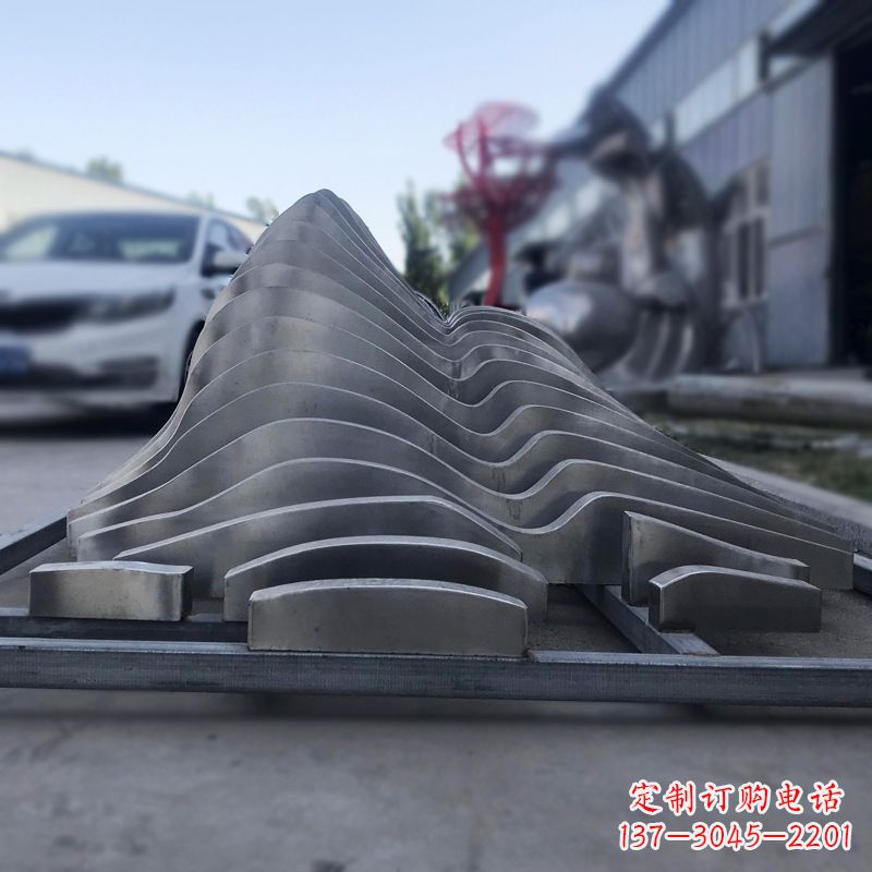 山东抽象不锈钢假山