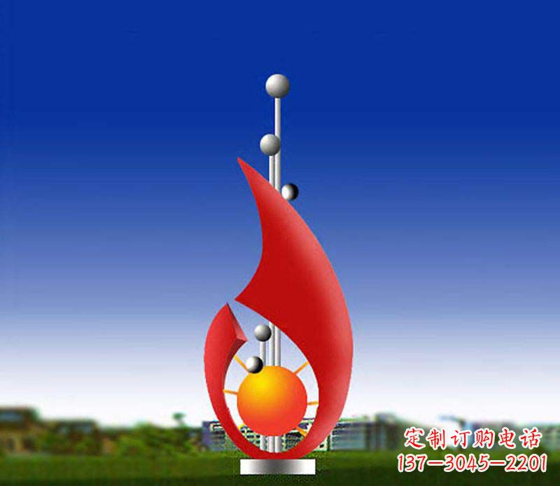 山东色彩斑斓的水滴雕塑