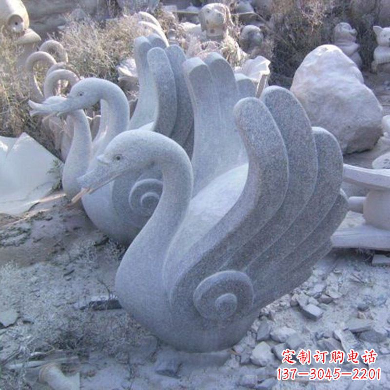 山东抽象喷水天鹅石雕