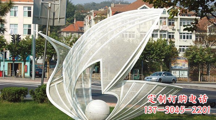 山东抽象天鹅不锈钢动物雕塑