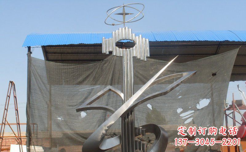 山东抽象钥匙校园不锈钢雕塑