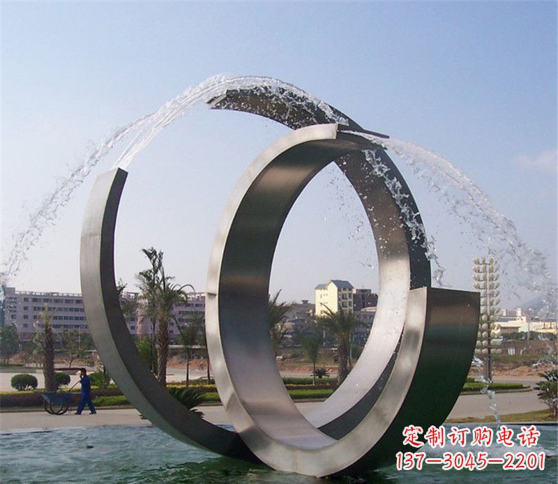 山东精美的不锈钢喷泉雕塑