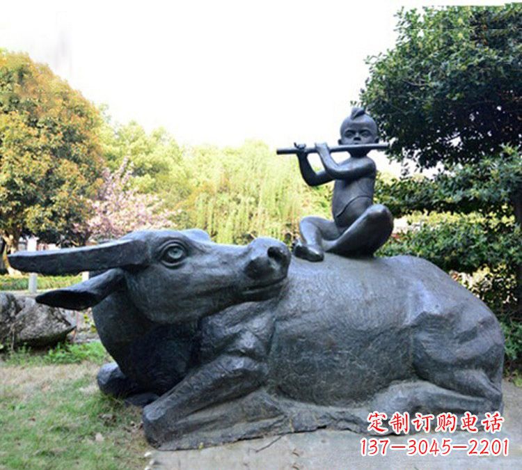 山东牧童雕塑传承民间文化