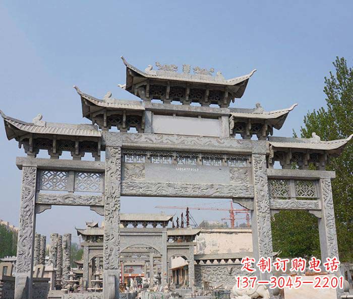 山东大理石牌坊雕塑传承中国古典文化