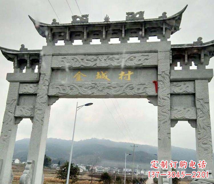 山东该牌坊雕塑。