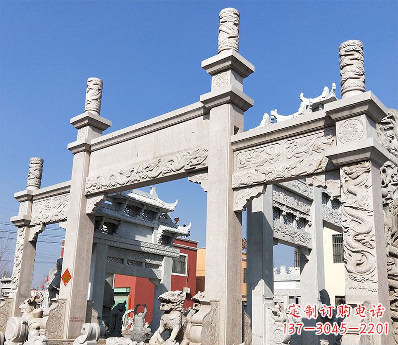 山东村庄牌坊石雕——记录着悠久历史的传承