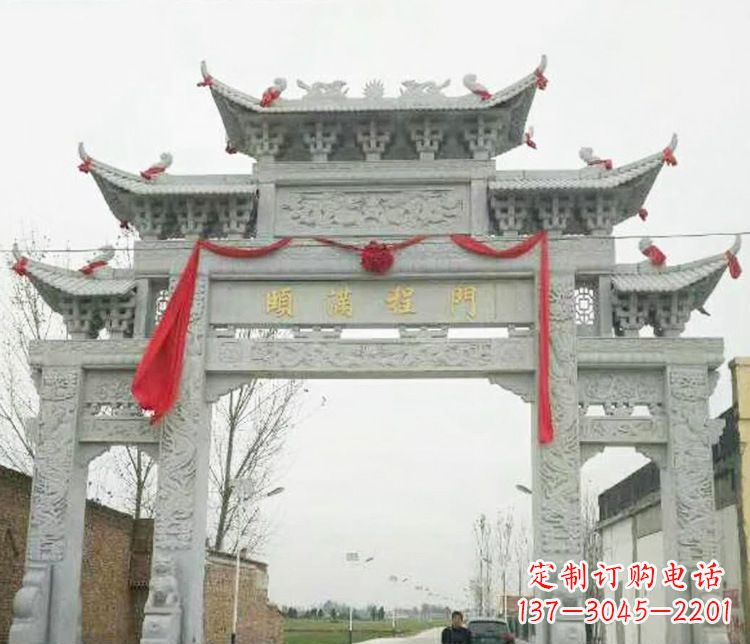 山东牌坊雕塑纪念历史,传承文化
