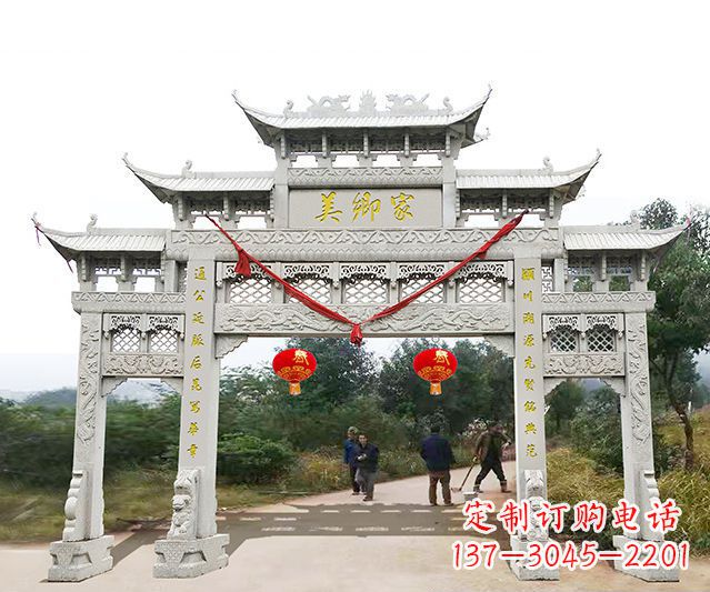 山东牌坊雕塑珍贵的传统文化
