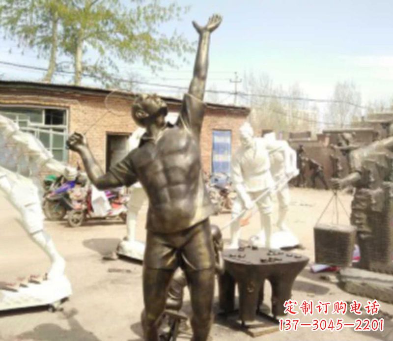 山东羽毛球雕塑传承运动精神