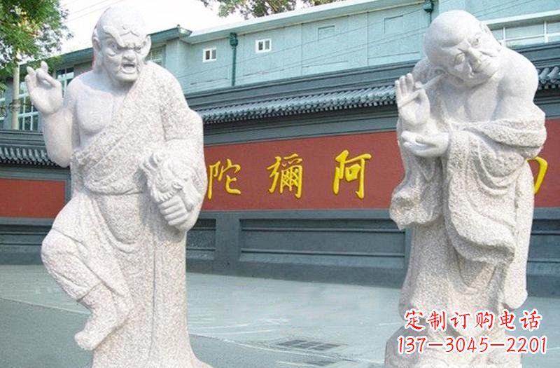 山东大理石18罗汉雕像