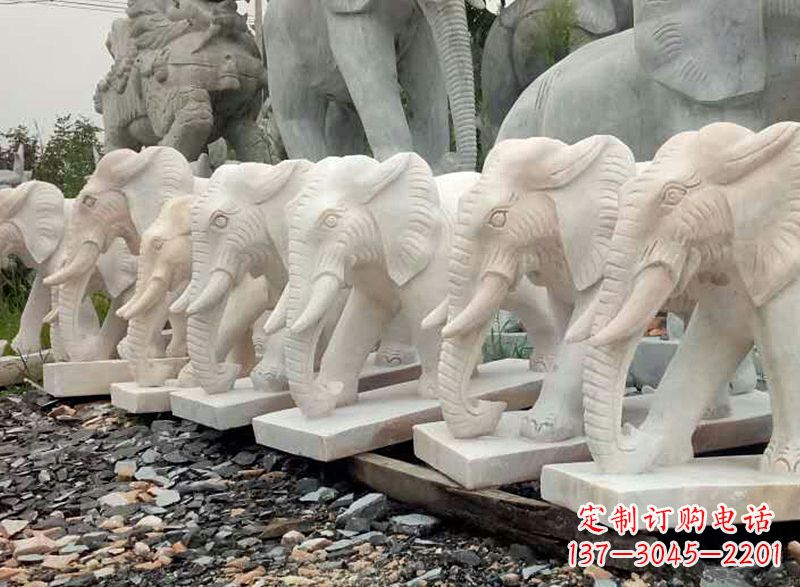 山东大理石雕的大象