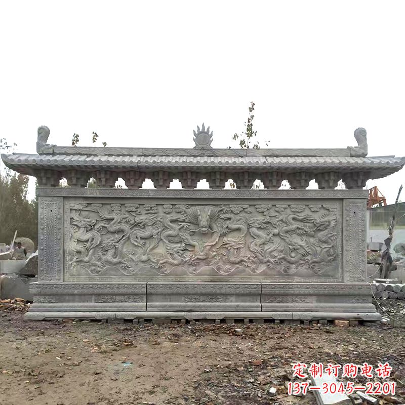山东大理石影壁雕塑美丽的艺术精品