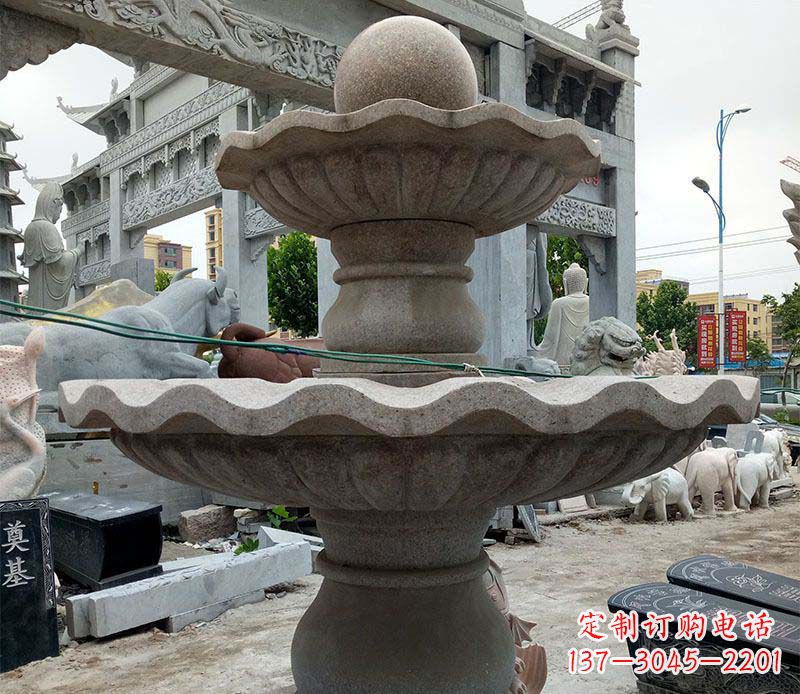 山东大理石多层喷泉石雕