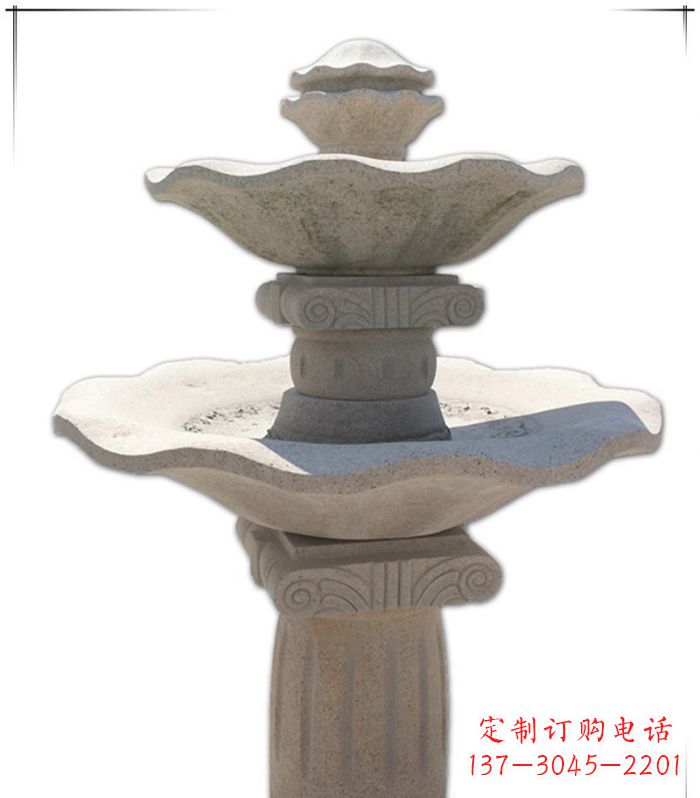 山东大理石多层喷泉石雕 (5)