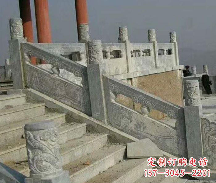 山东大理石国旗台石雕栏板 (4)