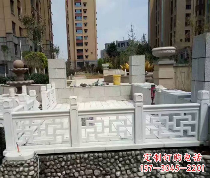 山东精美大理石国旗台石雕雕塑