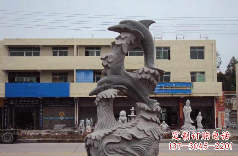 山东大理石海豚雕塑