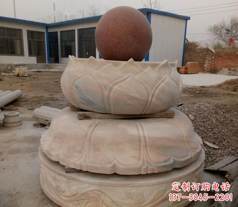 山东大理石风水球雕塑
