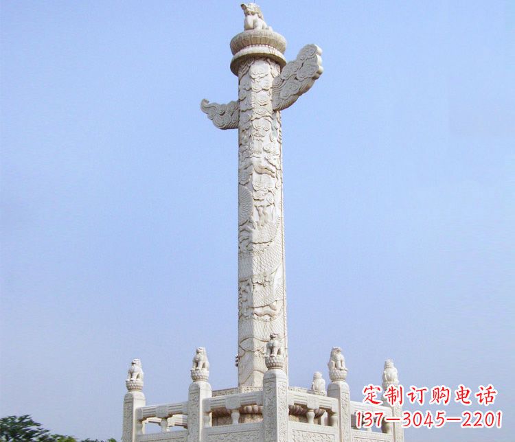 山东大理石华表雕塑