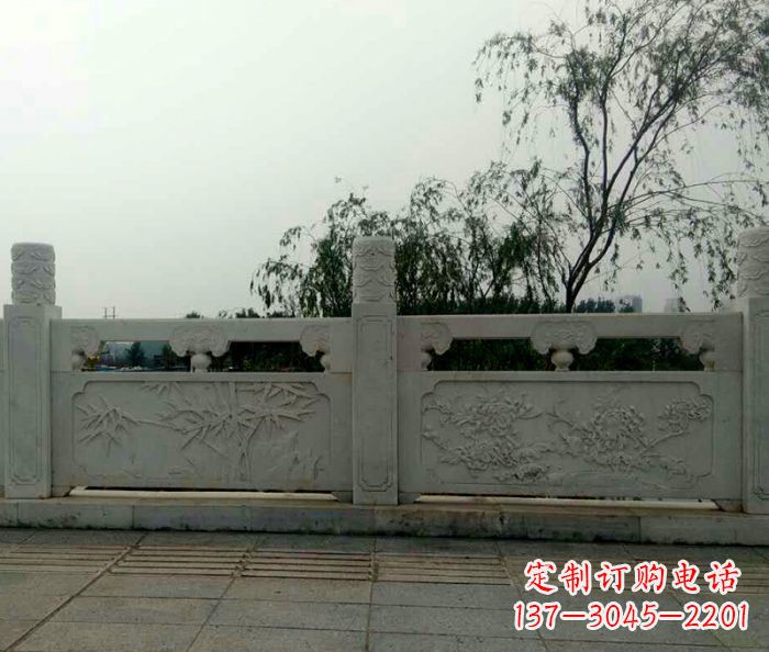 山东精美大理石栏板石雕