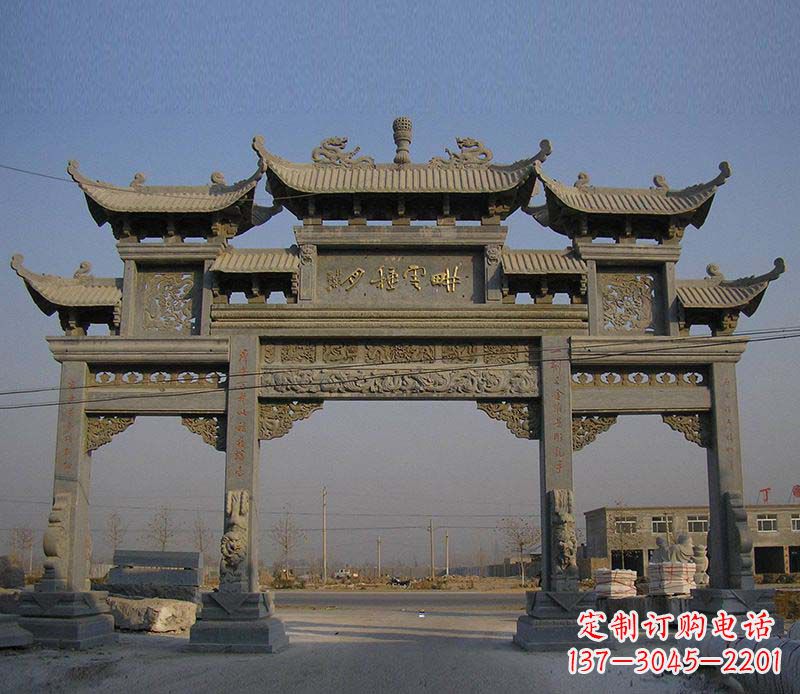 山东大理石牌楼雕塑定制