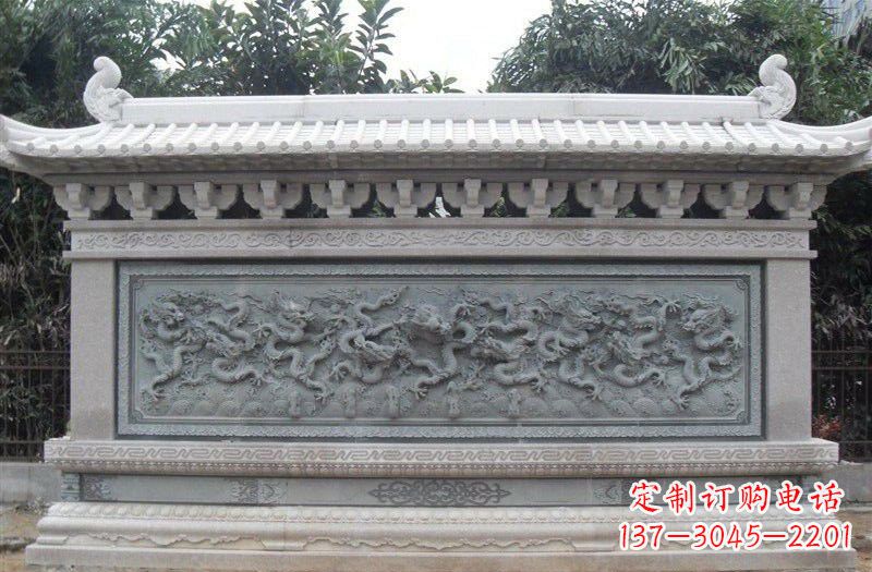 山东大理石九龙壁雕塑