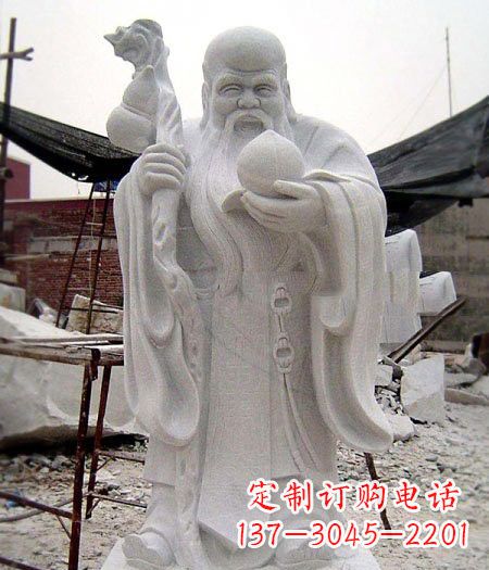 山东大理石寿星雕塑
