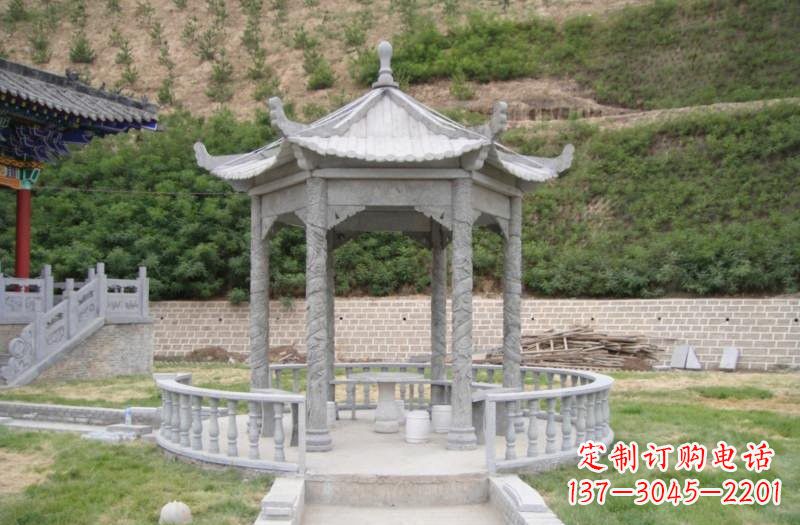 山东大理石凉亭雕塑 (2)